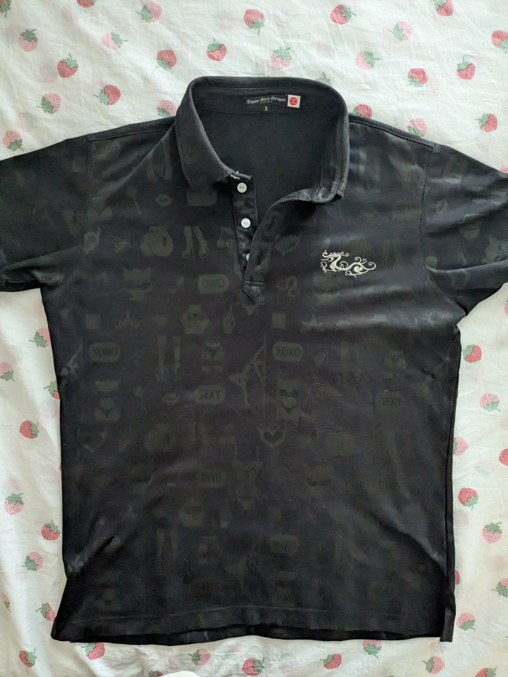 Dance with Dragon Golf Polo Shirt Luxury Japan Rare